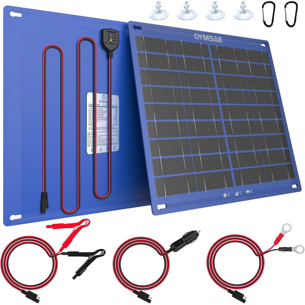 Solar Panel - 30W ソーラーカーバッテリー充電器 ポータブル 12V トリクル充電器＆メンテナー 防水ソーラーパネル