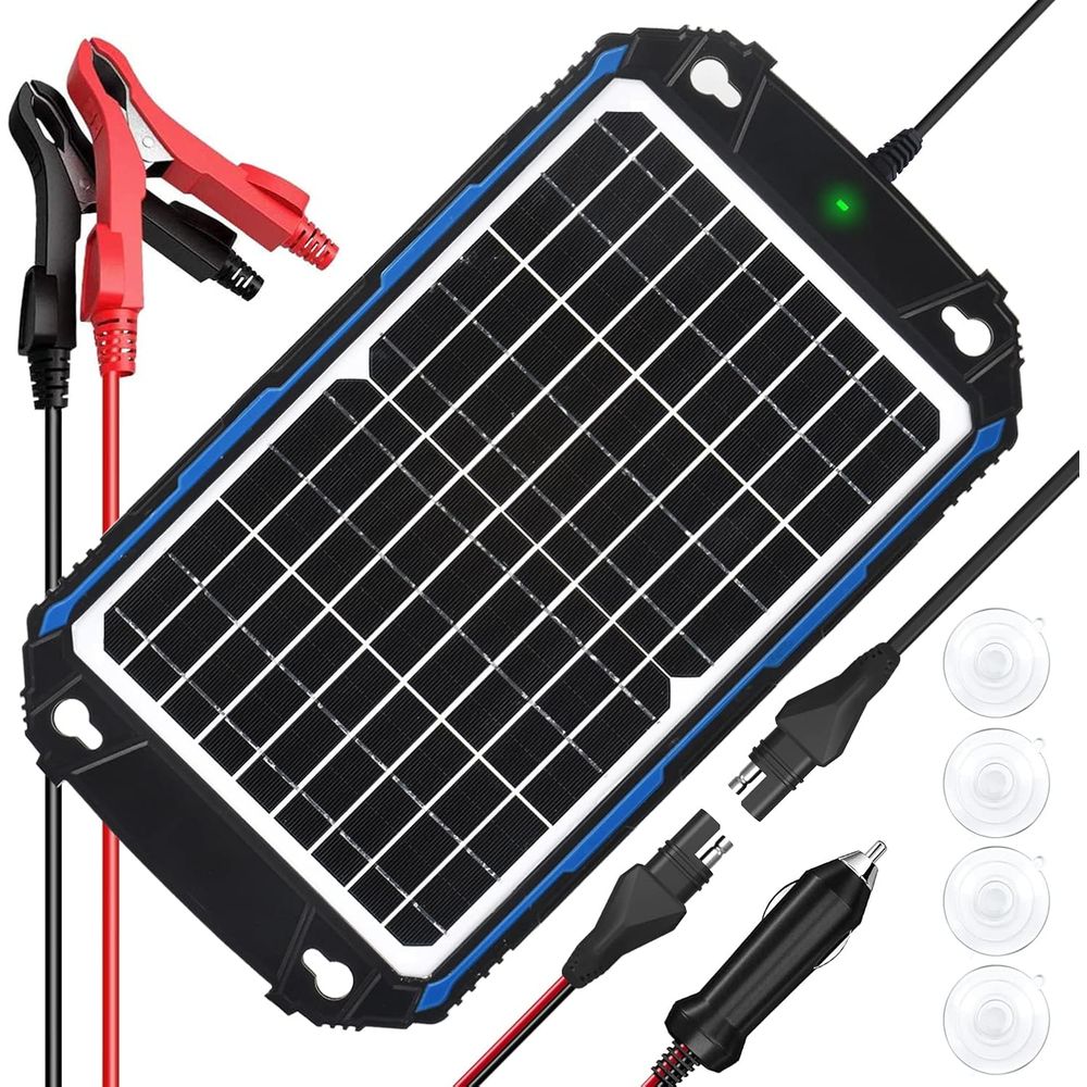 Charge Controller Solar - 防水 12W 12V ソーラーバッテリー充電器＆メンテナー プロ、内蔵ウルトラスマート MPPT
