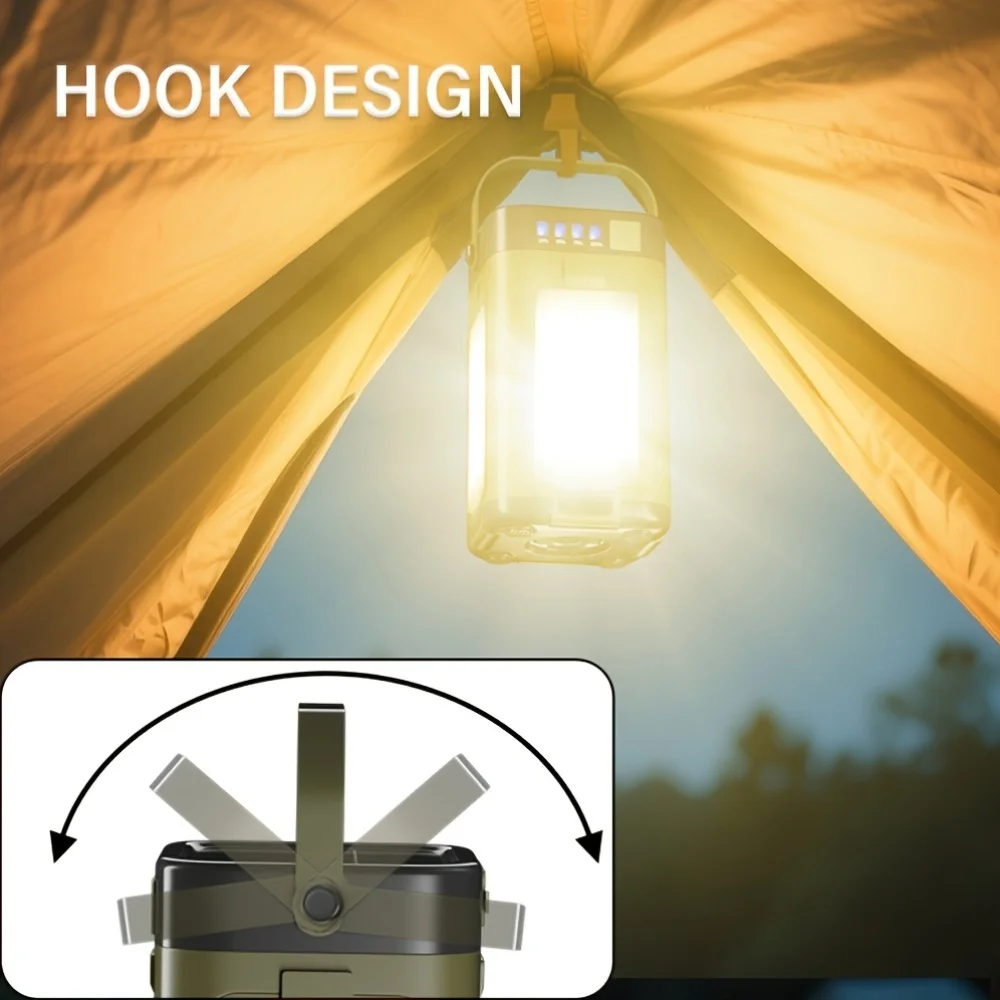 ソーラー充電式折りたたみ式2000mAhパワーバンク付き屋外 - Solar Lamp のレビューと価格