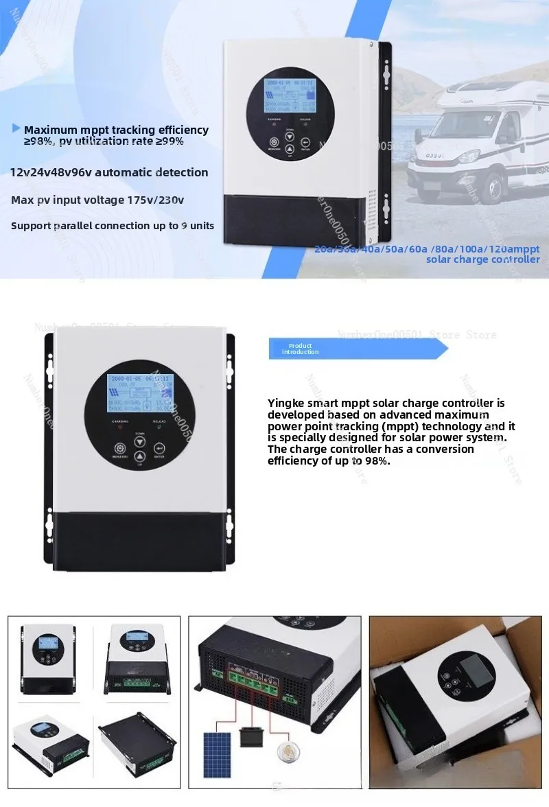 60A MPPTソーラー充電コントローラー、12V/24V自 - Charge Controller Solar のレビューと価格