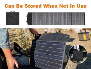 耐久性のある200W折りたたみ式ソーラーパネル、オールブラッ - Solar Panel 200W のレビューと価格