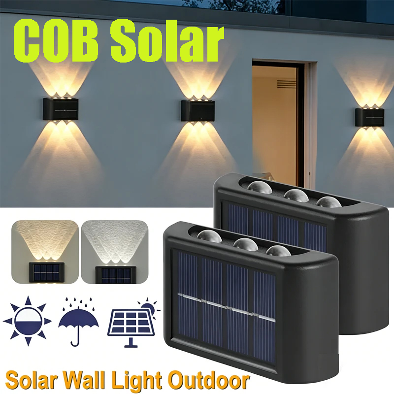 COB ソーラーウォールランプ屋外防水ソーラーライト上下凸レ - Solar Lamp のレビューと価格