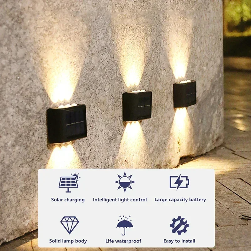 COB ソーラーウォールランプ屋外防水ソーラーライト上下凸レ - Solar Lamp のレビューと価格