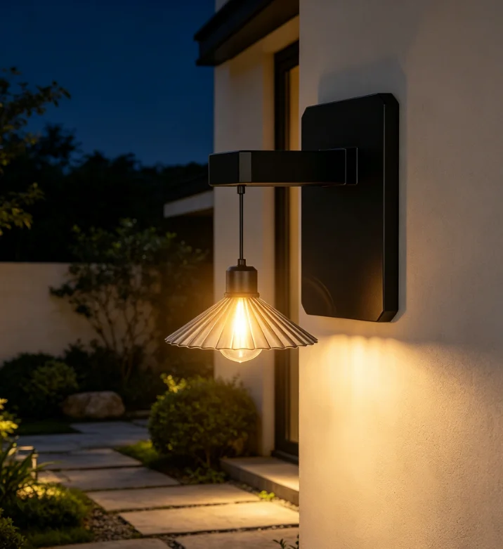 ソーラー式屋外壁掛けランプ、レトロなデザイン、影を落とすライ - Solar Lamp のレビューと価格