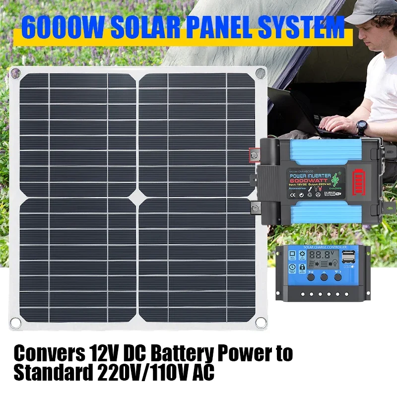 6000Wのソーラーキット。200Wのソーラーパネルとコント - Solar Panel 200W のレビューと価格