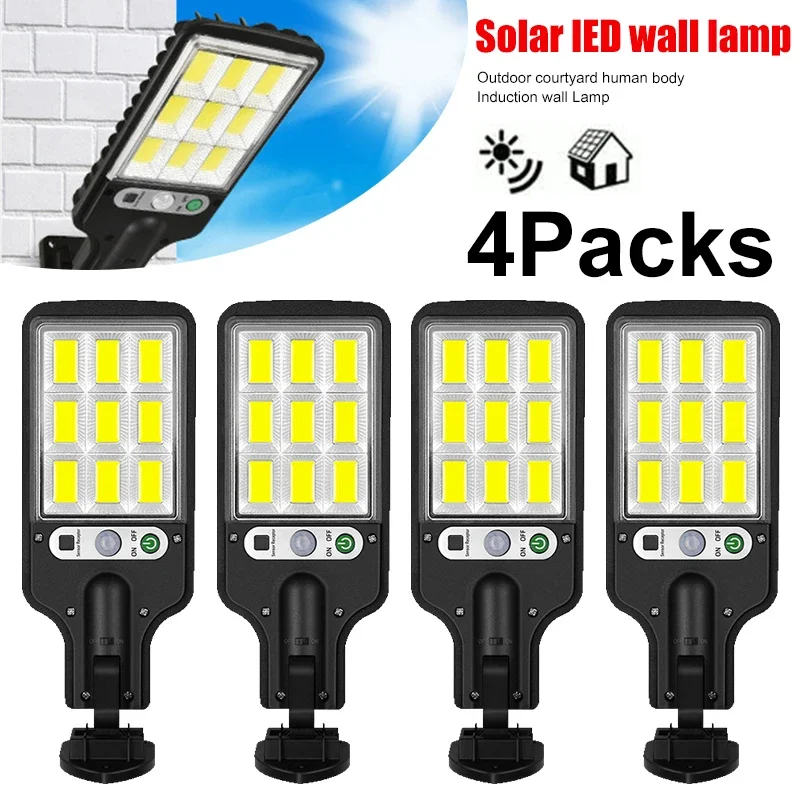 強力なLEDソーラー屋外中庭壁掛けランプ充電式誘導ソーラーガ - Solar Lamp のレビューと価格