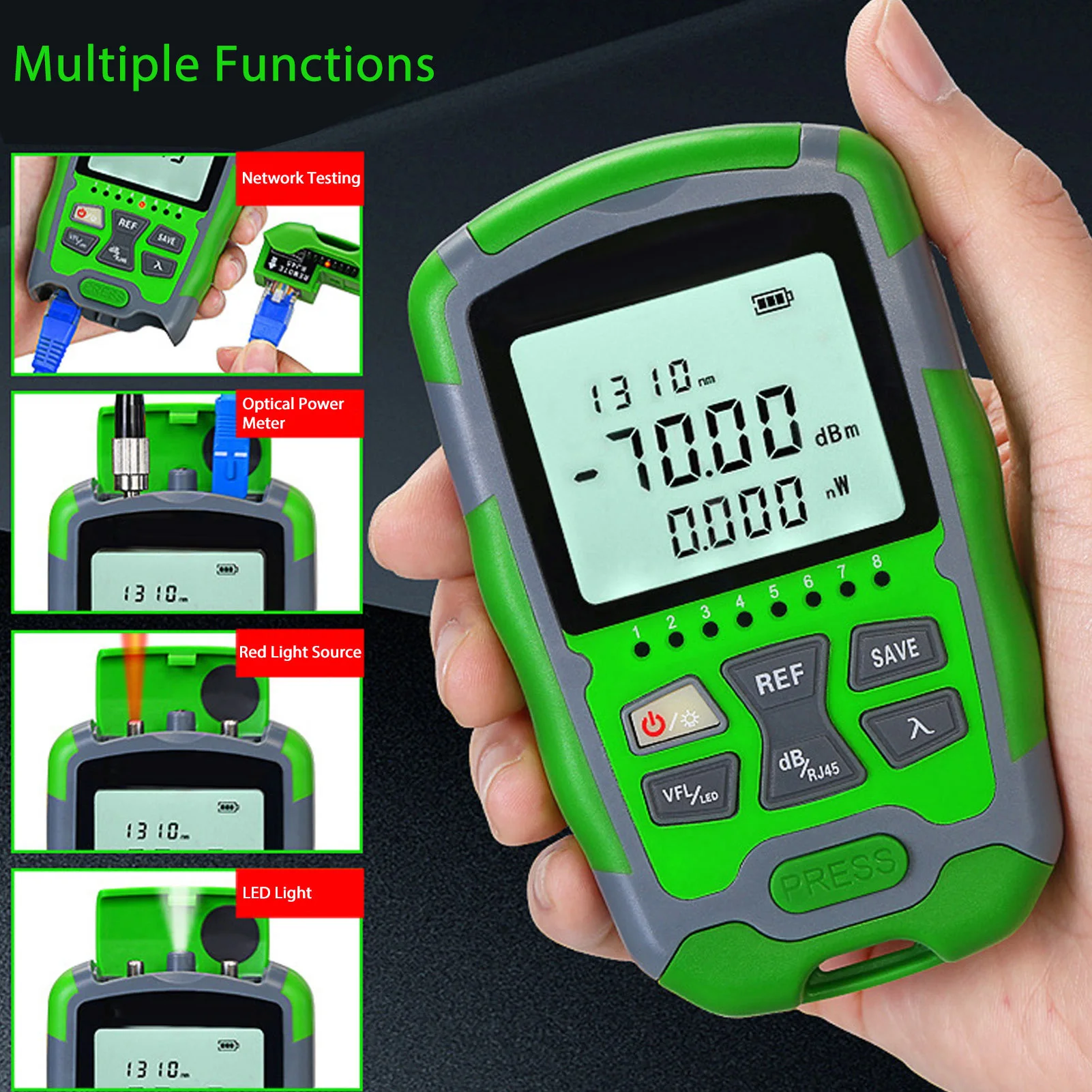 赤色光光ケーブルパワーテスター USB充電ケーブル付き 充電 - Energy Monitor Meter のレビューと価格