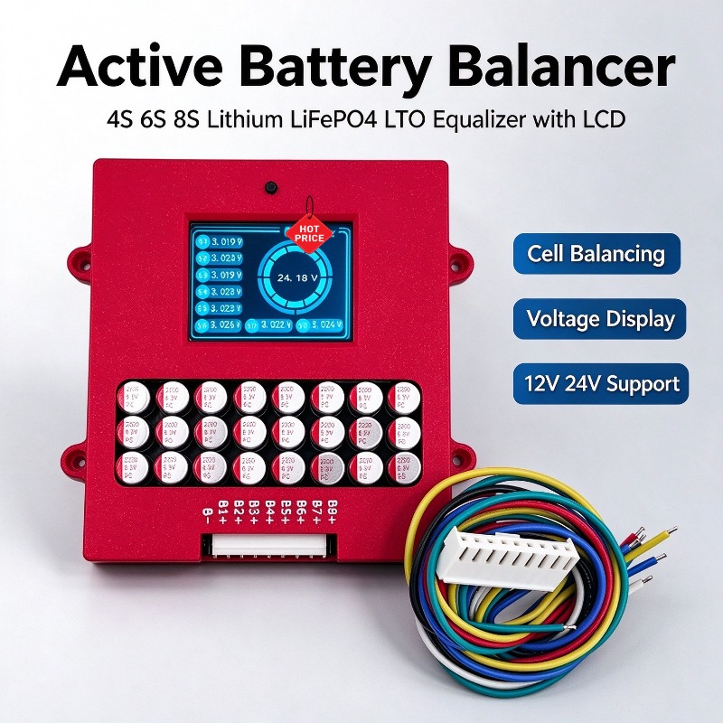 アクティブ・バランサー 4S 6S 8S リチウム/リン酸鉄 - Lithium Battery 12V のレビューと価格