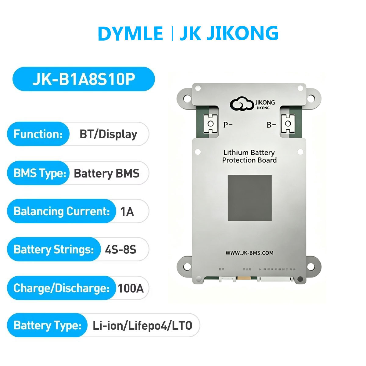 JK JIKONG B1A8S10P スマートアクティブBM - Lithium Battery 12V のレビューと価格