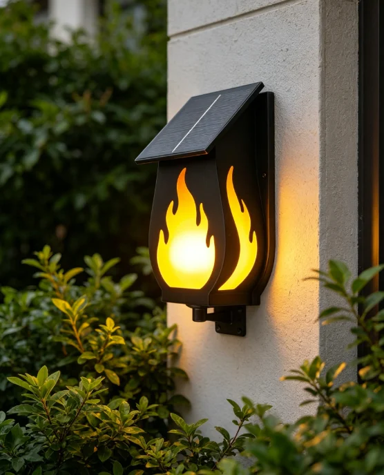 屋外用ソーラーウォールライト、炎を模した雰囲気のある照明、ク - Solar Lamp のレビューと価格