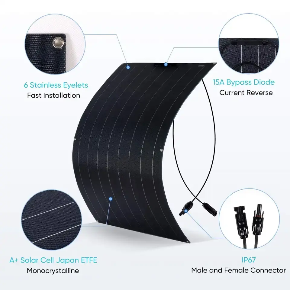 430W単結晶シリコンフレキシブルソーラーパネル キャラバン - Solar Panel のレビューと価格