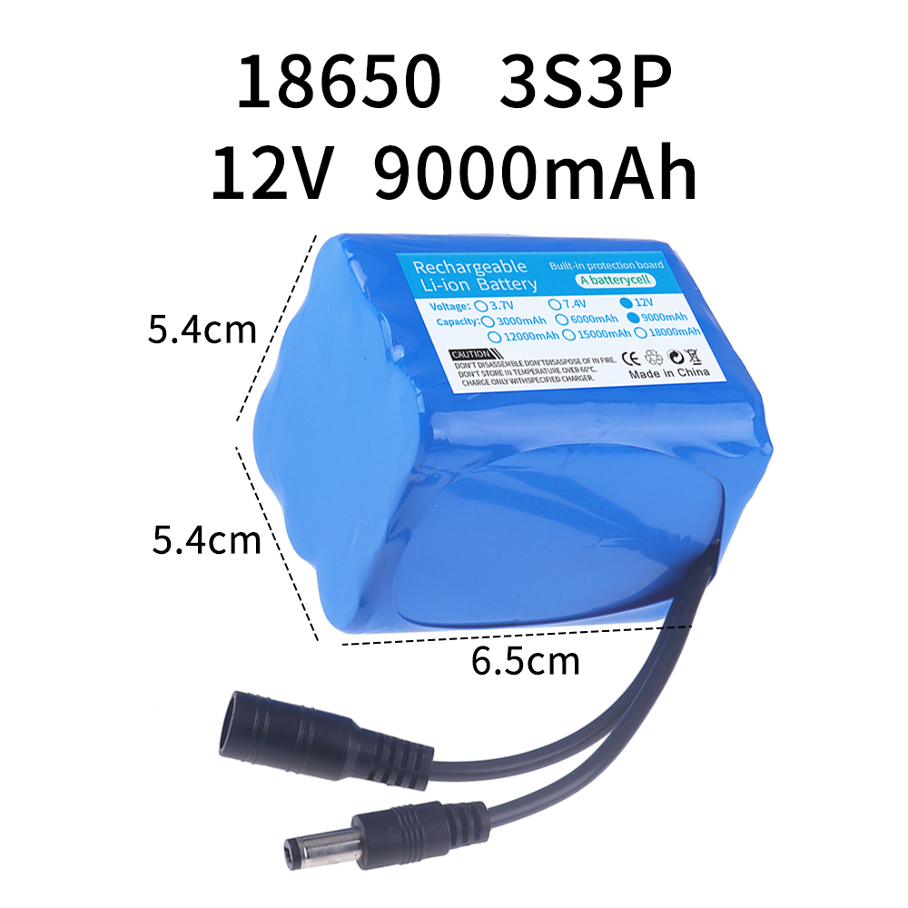 12V 9000mAh 3S3Pリチウムイオンバッテリー、C - Lithium Battery 12V のレビューと価格