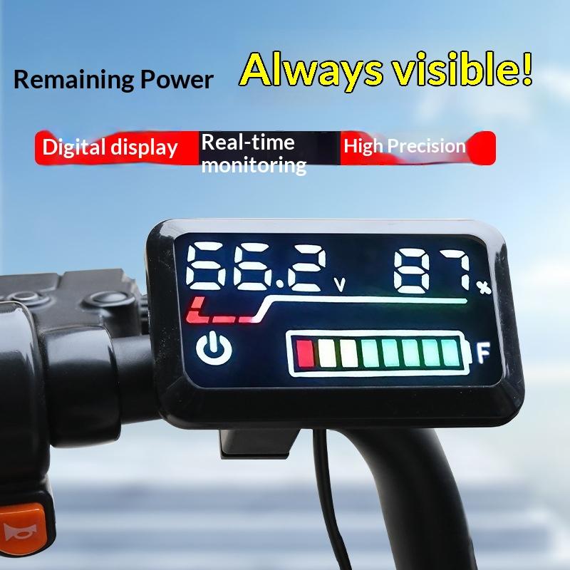 新型精密電圧計 デジタルバッテリー残量表示器 48V-72V - Energy Monitor Meter のレビューと価格