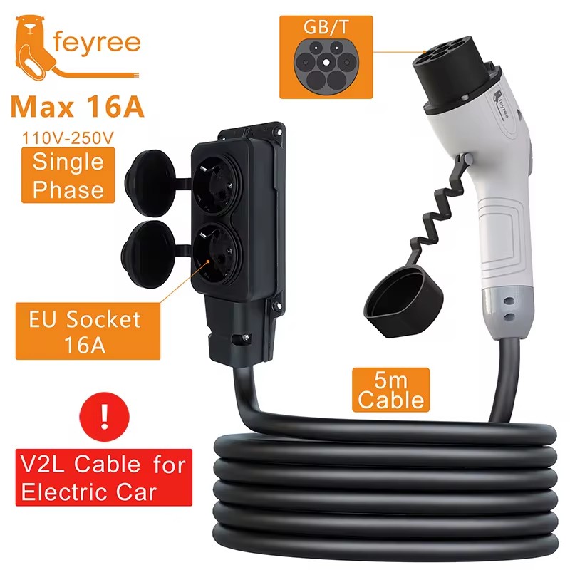 Feyree V2Lケーブル放電プラグEV充電器GBTソケッ - Outdoor Power Station のレビューと価格